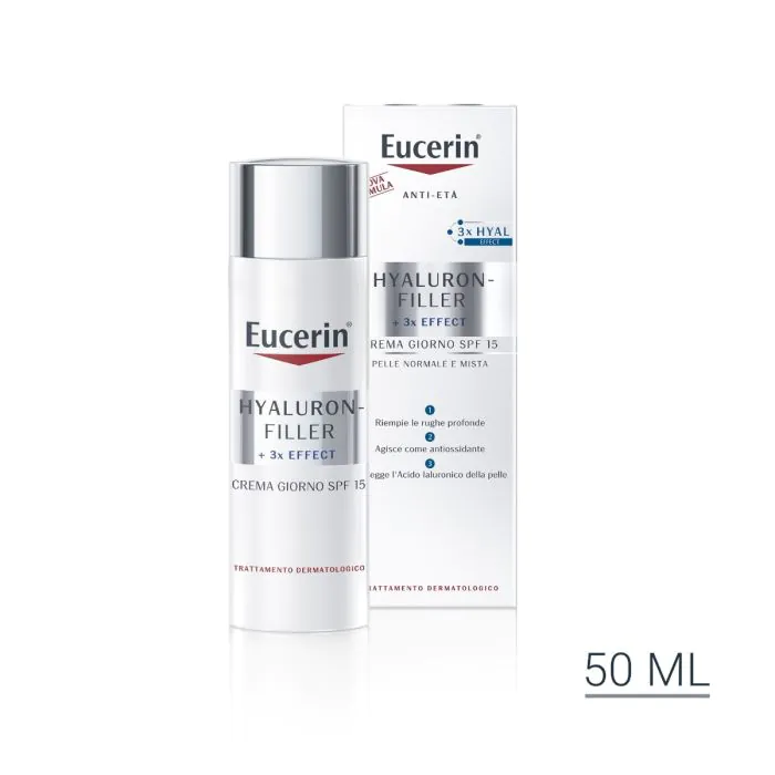 Eucerin Hyaluron-Filler Giorno Crema Antirughe Pelle Normale E Mista 50 ml Eucerin Hyaluron-Filler Giorno Crema Antirughe Pelle Normale E Mista 50 ml