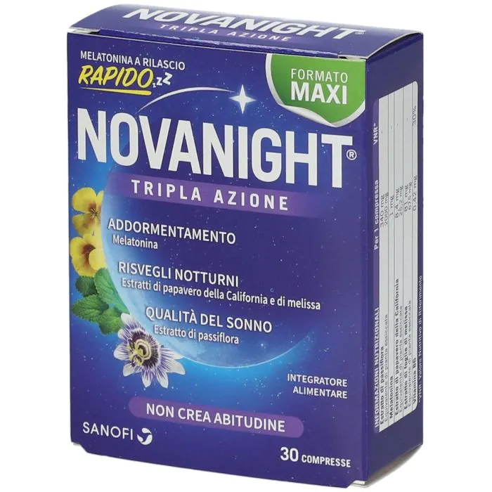 Novanight Tripla Azione Integratore A Rilascio Rapido Promo 30 Compresse