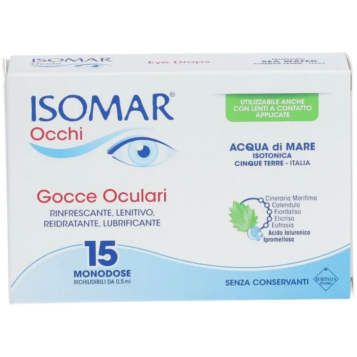 Isomar Occhi Monodose Gocce Oculari 15 Flaconcini 0,5 ml Isomar Occhi Monodose Gocce Oculari 15 Flaconcini 0,5 ml