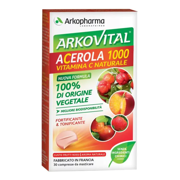 Arkopharma Acerola Vitamina C 30 Compresse Masticabili