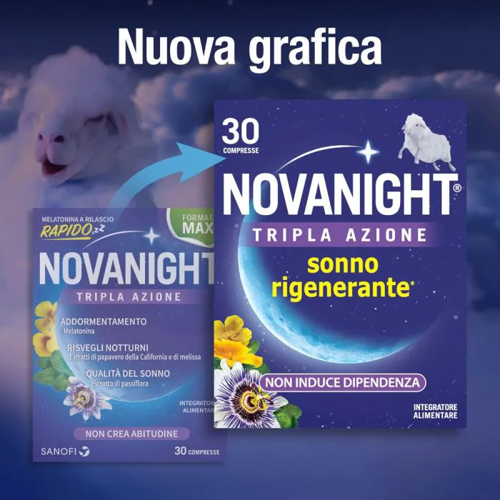 Novanight Tripla Azione Integratore A Rilascio Rapido Promo 30 Compresse