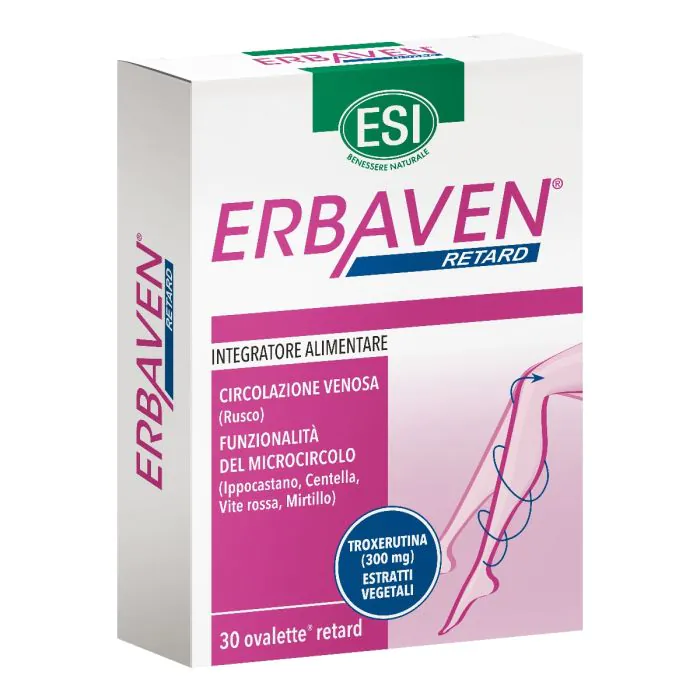 Esi Erbaven Retard Integratore Gambe Pesanti 30 Ovalette Esi Erbaven Retard Integratore Gambe Pesanti 30 Ovalette