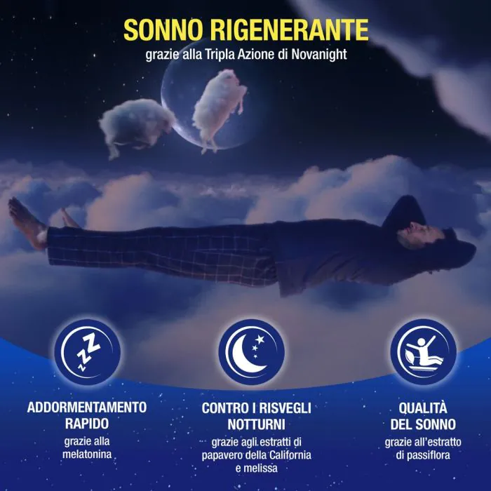 Novanight Tripla Azione Integratore A Rilascio Rapido Promo 30 Compresse