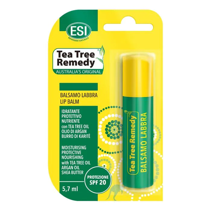 ESI Tea Tree Remedy Protezione SPF 20 Balsamo Labbra 5,7 ml ESI Tea Tree Remedy Protezione SPF 20 Balsamo Labbra 5,7 ml