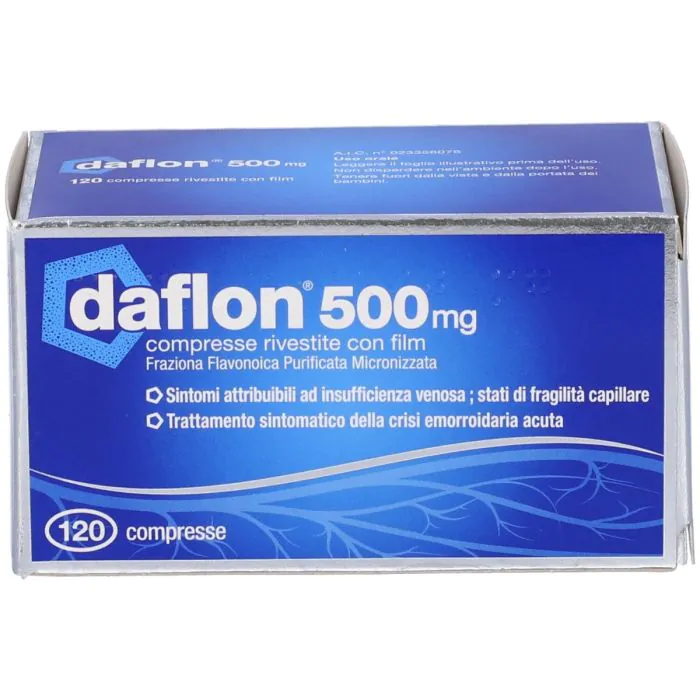 Daflon 500 mg 120 Compresse Rivestite Con Film Daflon 500 mg 120 Compresse Rivestite Con Film