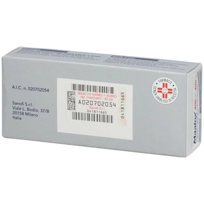 Maalox Compresse Antiacido 400mg+400mg 40 Compresse Masticabili