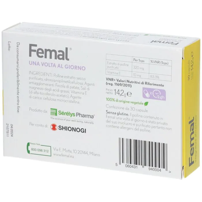 Femal Integratore Menopausa 30 Capsule