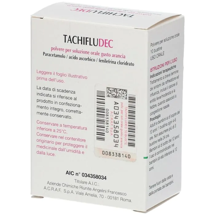 Tachifludec Adulti Polvere Per Soluzione Orale Arancia 10 Bustine