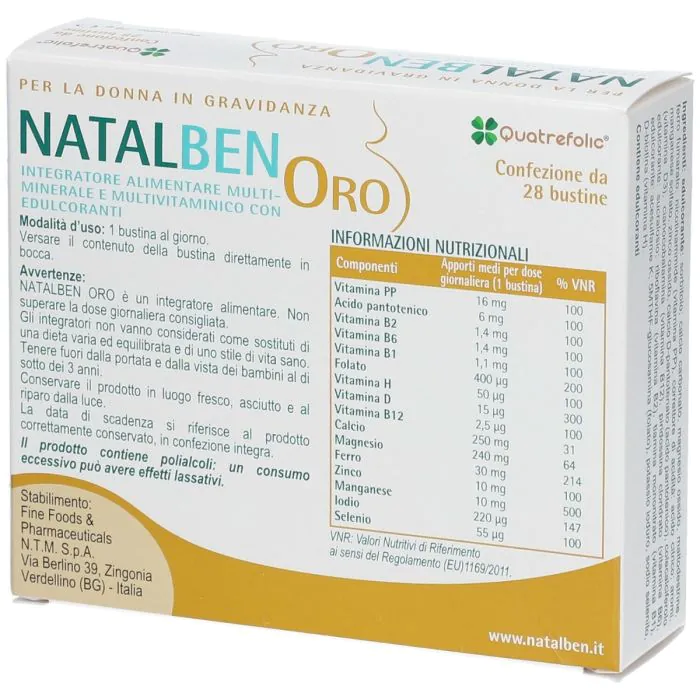 Natalben Oro Integratore 28 Bustine
