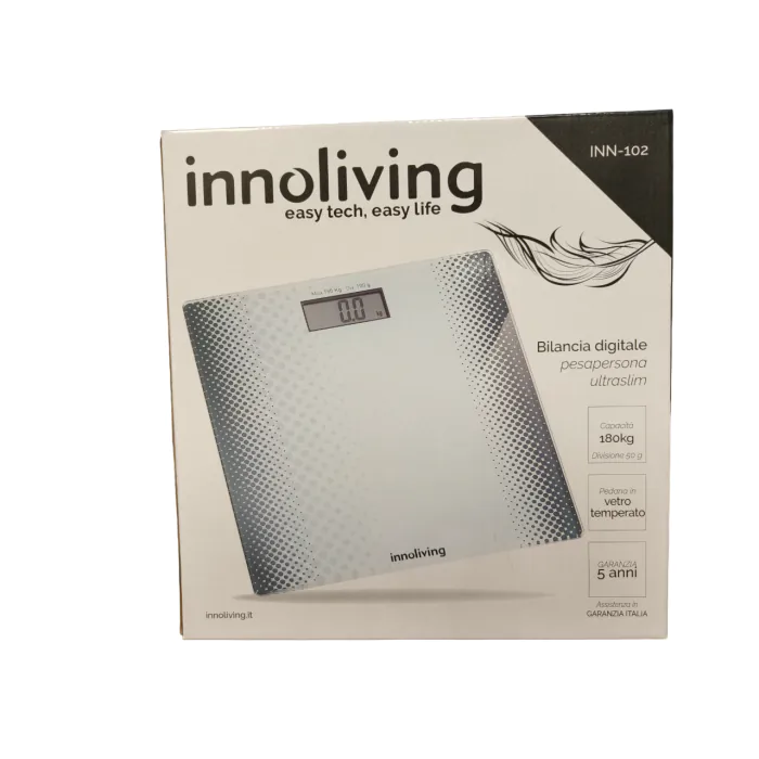 Innoliving Bilancia Digitale Pesapersone Ultraslim INN-102 Bianca Innoliving Bilancia Digitale Pesapersone Ultraslim INN-102 Bianca