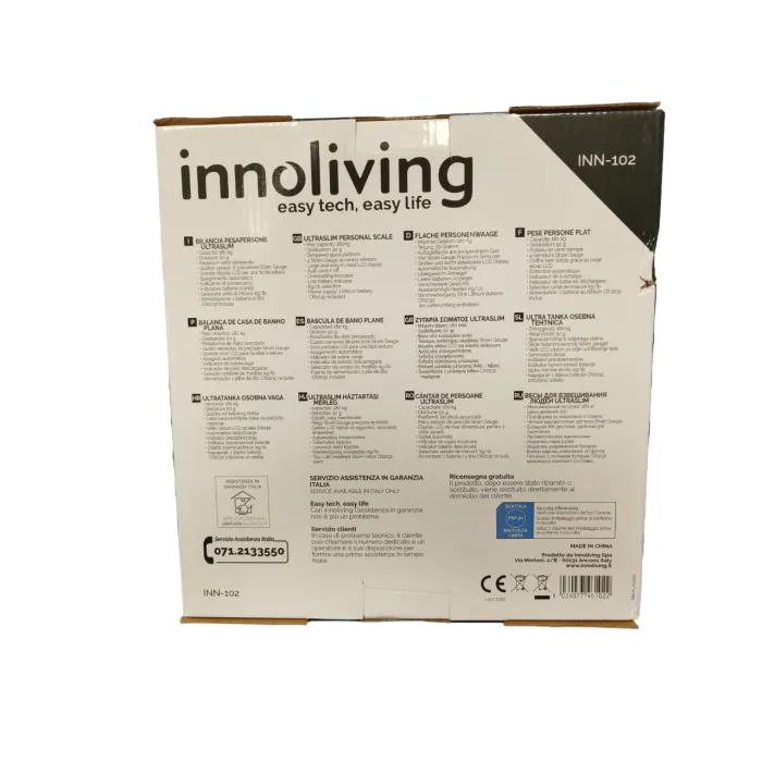 Innoliving Bilancia Digitale Pesapersone Ultraslim INN-102 Bianca