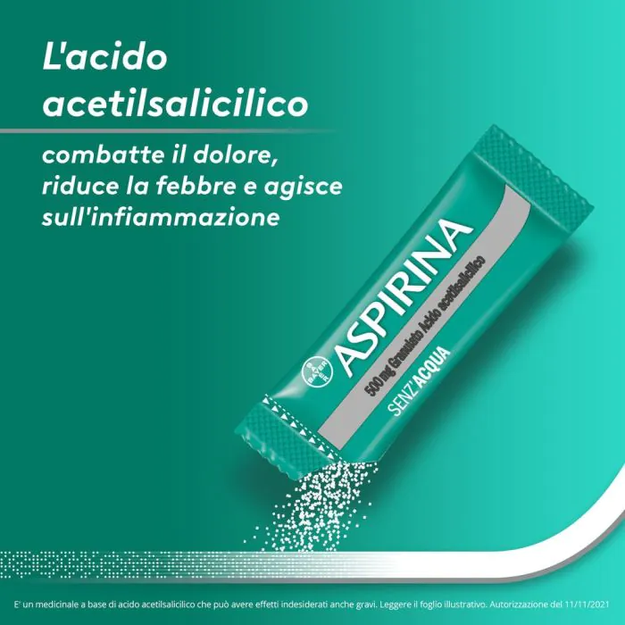Aspirina in Granuli Antidolorifico Mal di Testa 10 Bustine