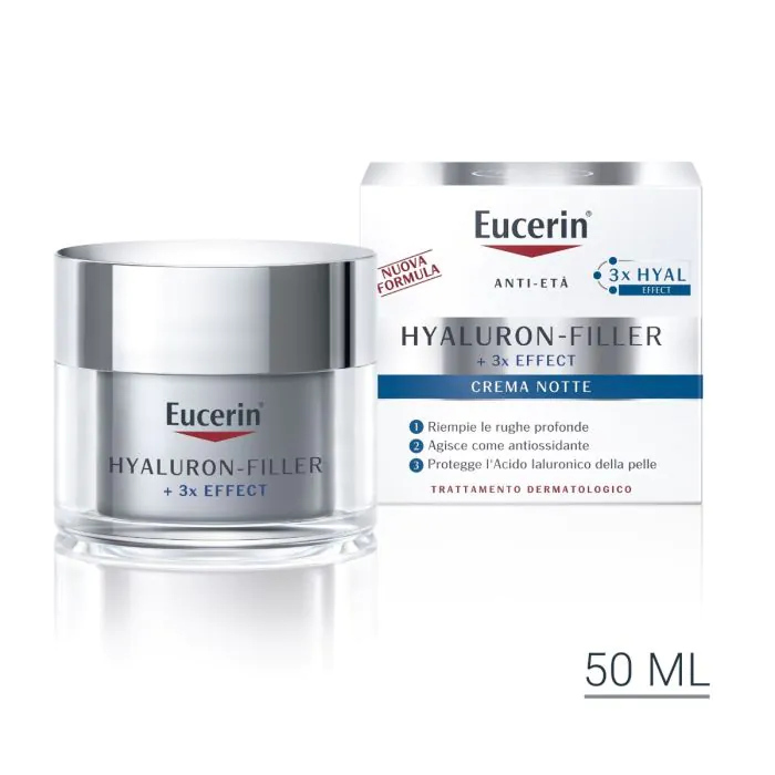 Eucerin Hyaluron-Filler Notte Crema Antirughe Viso 50 ml Eucerin Hyaluron-Filler Notte Crema Antirughe Viso 50 ml