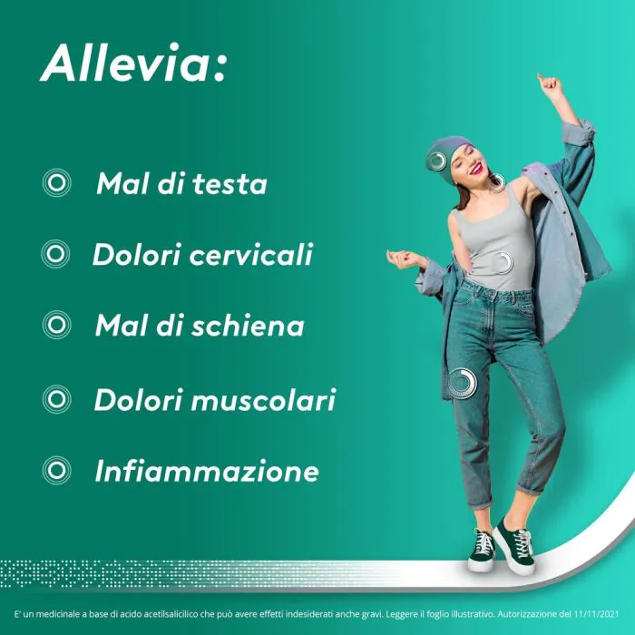 Aspirina in Granuli Antidolorifico Mal di Testa 10 Bustine