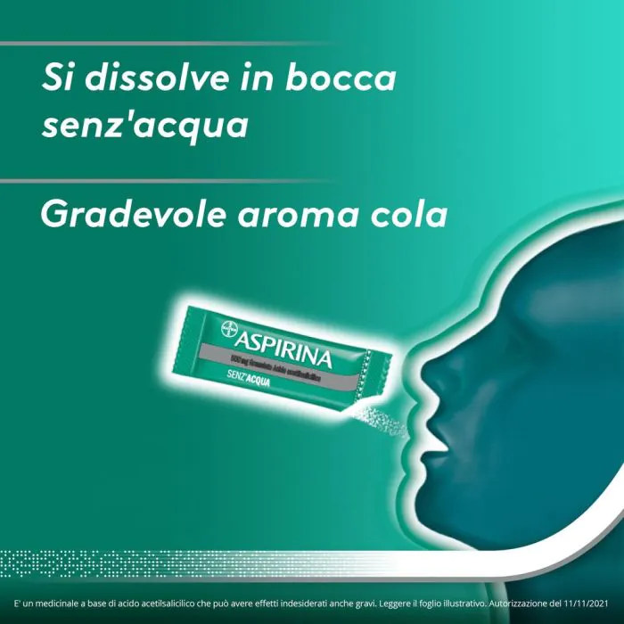 Aspirina in Granuli Antidolorifico Mal di Testa 10 Bustine