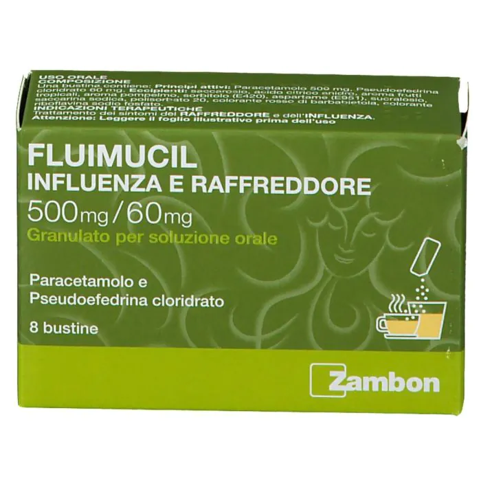 Fluimucil Influenza E Raffreddore 8 Bustine
