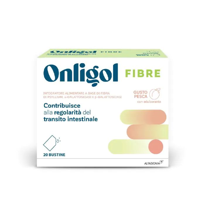 Onligol Fibra integratore Per Regolarità intestinale Gusto Pesca 20 Bustine Onligol Fibra integratore Per Regolarità intestinale Gusto Pesca 20 Bustine