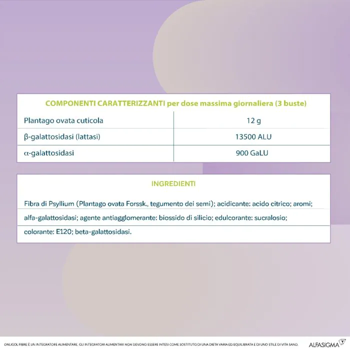 Onligol Fibra integratore Per Regolarità intestinale Gusto Prugna 20 Bustine
