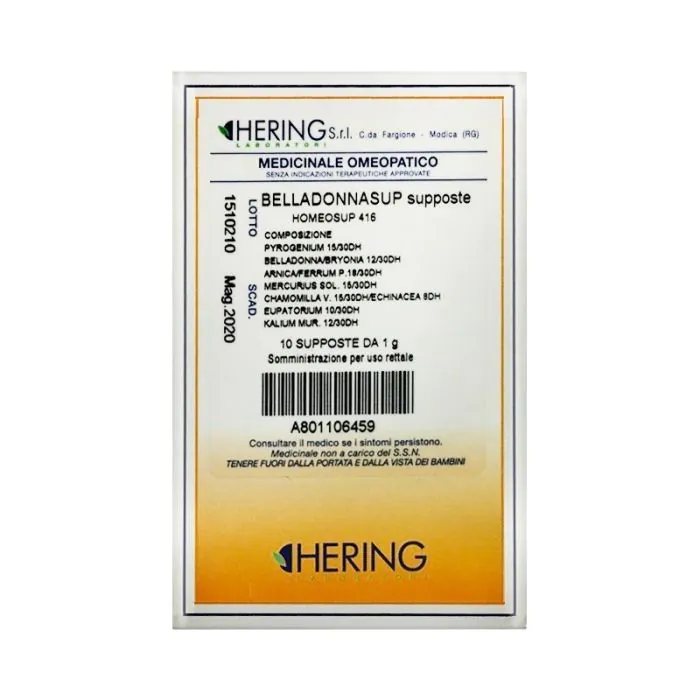 Hering Belladonnasup 10 Supposte 1g Hering Belladonnasup 10 Supposte 1g