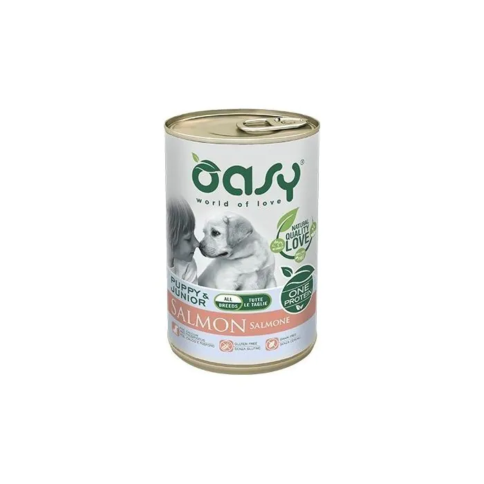 Oasy Monoproteico Per Cane Puppy Con Salmone Da 400 Gr Oasy Monoproteico Per Cane Puppy Con Salmone Da 400 Gr