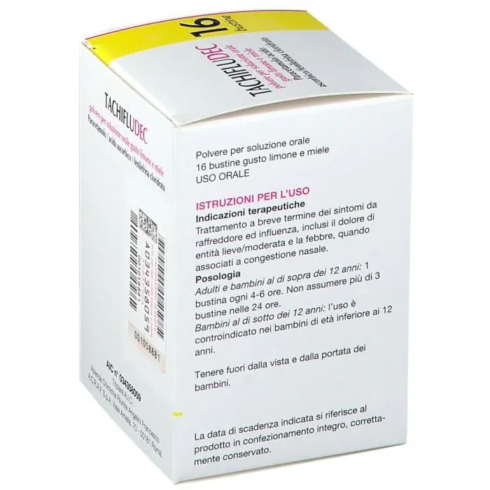 Tachifludec Limone E Miele Polvere Per Soluzione Orale 16 Bustine