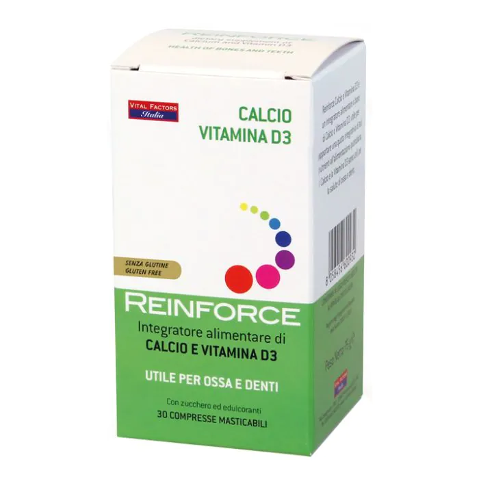 Reinforce calcio + vitamina d3 30 compresse masticabili