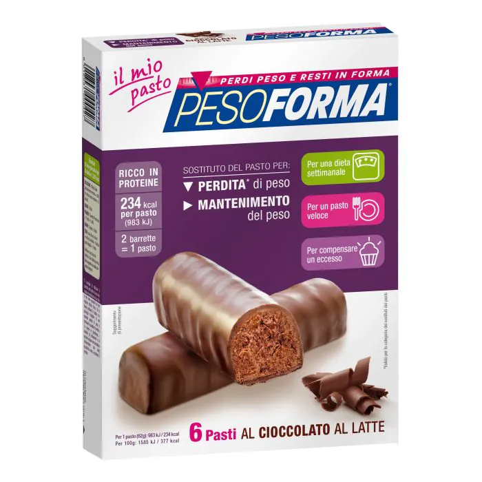 Pesoforma Barrette Cioccolato Latte 12 Pezzi Pesoforma Barrette Cioccolato Latte 12 Pezzi