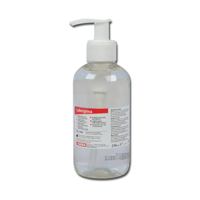 Gel lubrificante per ginecologia lubrigima per inserimento facilitato di strumentario per indagini ginecologiche trasparente solubile in acqua in dispenser da 250ml Gel lubrificante per ginecologia lubrigima per inserimento facilitato di strumentario per indagini ginecologiche trasparente solubile in acqua in dispenser da 250ml