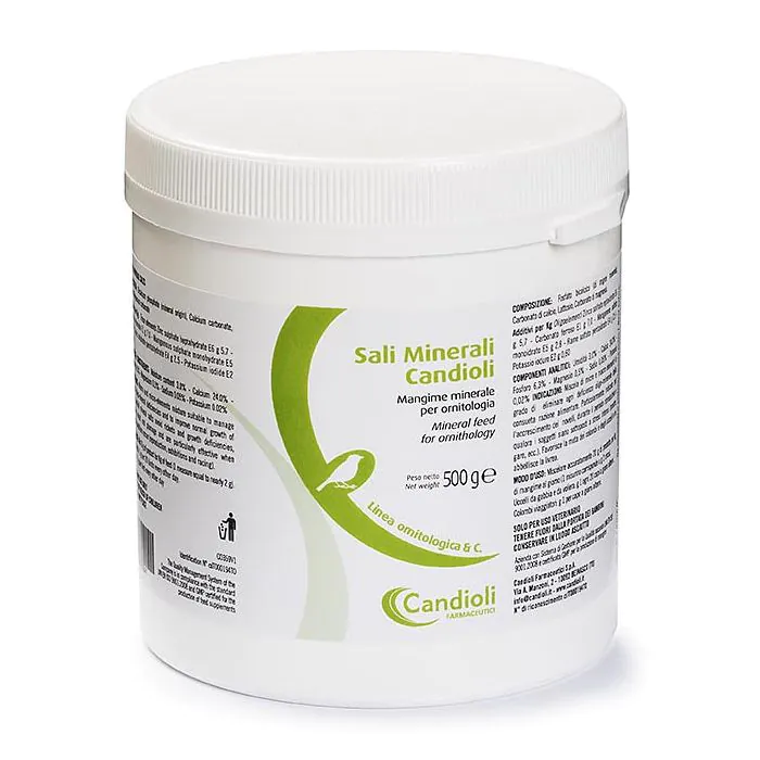 Candioli Sali Minerali Ornitologici Barattolo 500 G Candioli Sali Minerali Ornitologici Barattolo 500 G