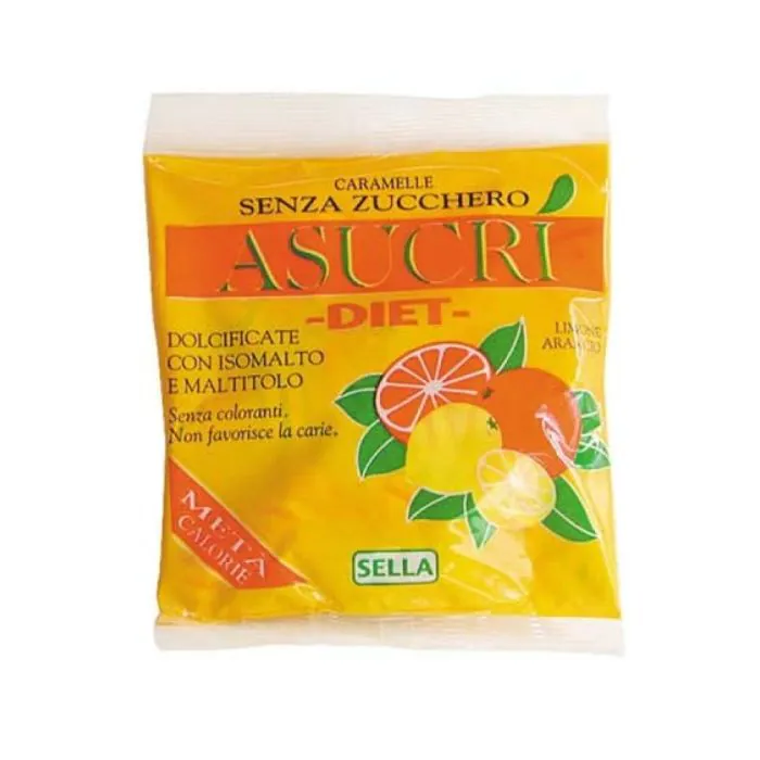 Sella asucri diet caramelle arancia e limone senza zucchero 40 gr 