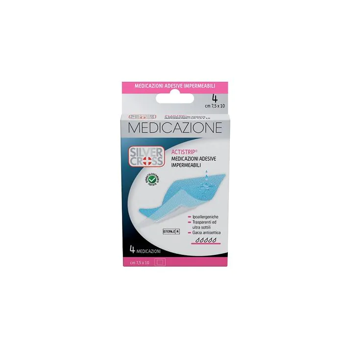 Silvercross actistrip medicazione adesiva 7,5x10cm 4 pezzi Silvercross actistrip medicazione adesiva 7,5x10cm 4 pezzi