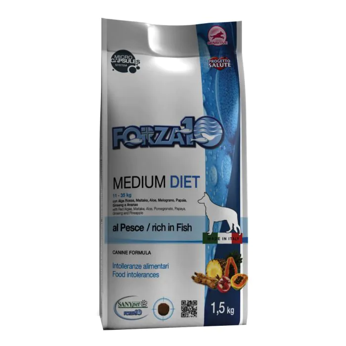 Forza 10 Diet Cane Adult Medium Al Pesce 1,5 Kg Forza 10 Diet Cane Adult Medium Al Pesce 1,5 Kg