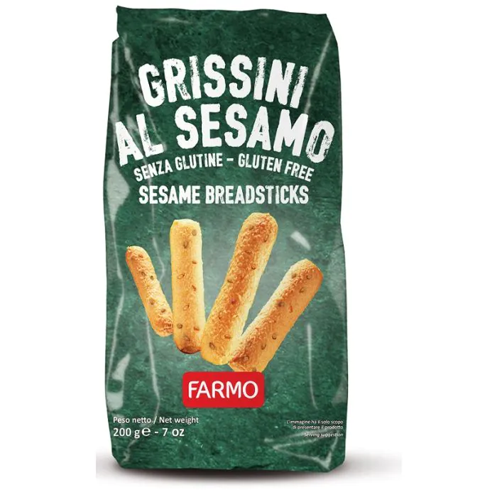 Farmo Grissini Sesamo Senza Glutine 200g Farmo Grissini Sesamo Senza Glutine 200g