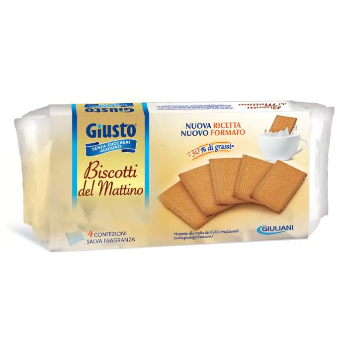 Giusto Senza Zuccheri Biscotti Mattino 350g Giusto Senza Zuccheri Biscotti Mattino 350g