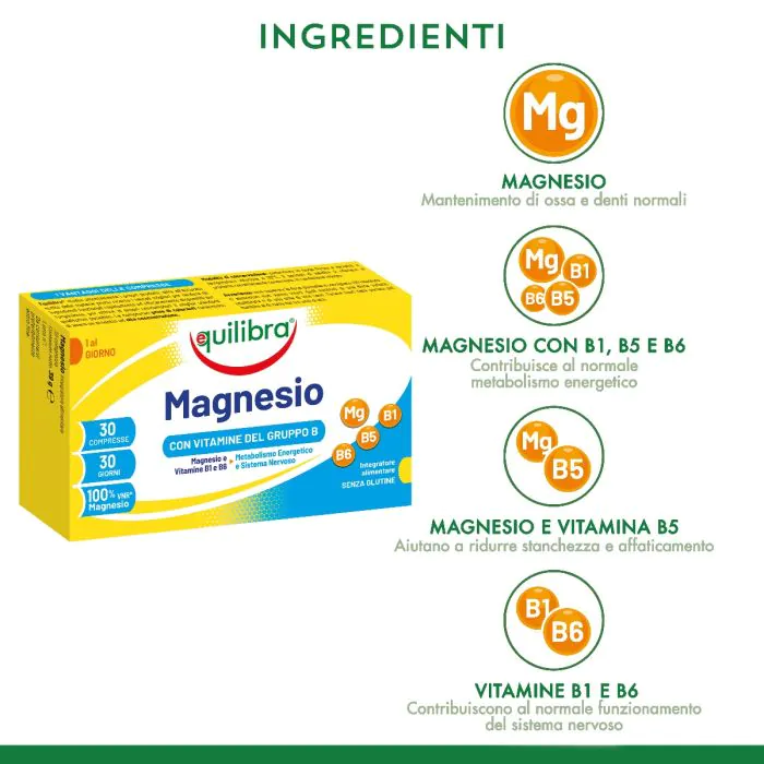 Equilibra Magnesio Integratore Per il Sistema Nervoso 30 Compresse