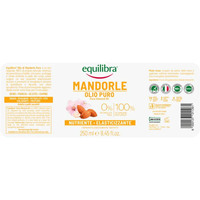 Equilibra Olio Di Mandorle Dolci 250 ml