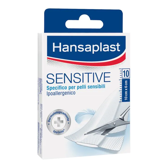 Hansaplast striscia sensitive pretagliata 1x6cm 10 pezzi Hansaplast striscia sensitive pretagliata 1x6cm 10 pezzi