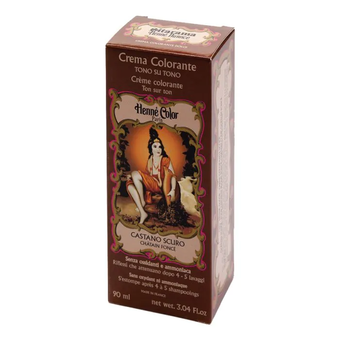 Henne nuance castano scuro crema henne color crema colorante pronta all'uso Henne nuance castano scuro crema henne color crema colorante pronta all'uso