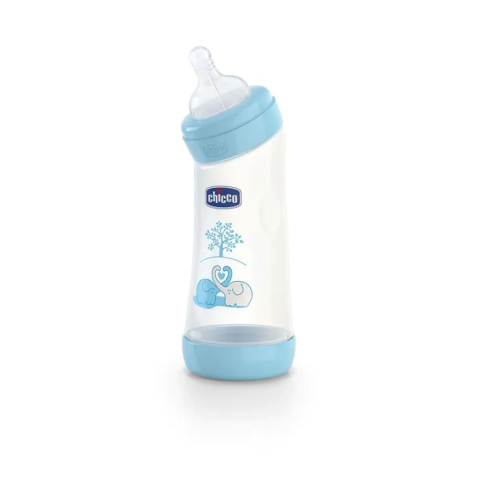 Chicco biberon angolato pp boy 250 ml normale silicone