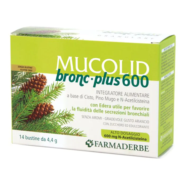 Mucolid bronc 600 plus 14 bustine granulare Mucolid bronc 600 plus 14 bustine granulare