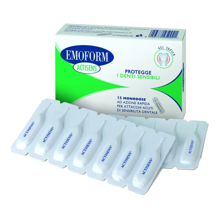 Emoform Actisens Gel-Protegge i Denti Sensibili 15 Fiale 2 ml Emoform Actisens Gel-Protegge i Denti Sensibili 15 Fiale 2 ml