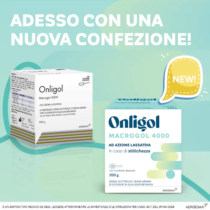 Onligol Macrogol 4000 200 g Stitichezza + Cucchiaino Dosatore Senza Zucchero 