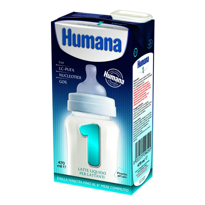 Humana 1 lc pufa + nucleotidi gos 470 ml