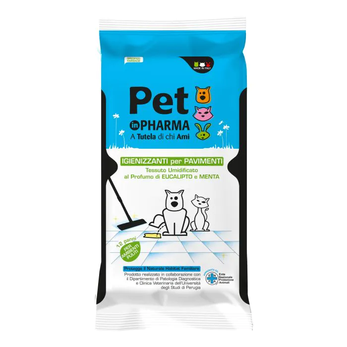 Pet in pharma panni igiene pavimento 12 pezzi