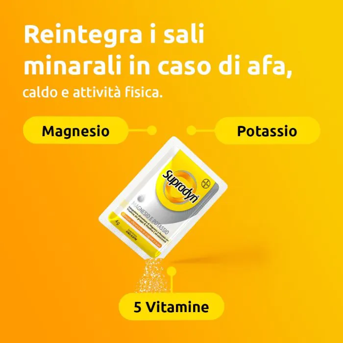 Supradyn Magnesio e Potassio Integratore Vitamine e Minerali 14 Bustine