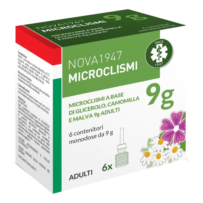 Nova1947 microclismi 9g adulti 6 contenitori monodose
