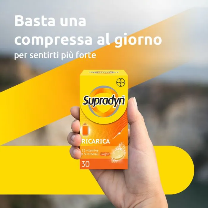 Supradyn Ricarica Integratore Multivitaminico e Minerali 30 Compresse Effervescenti
