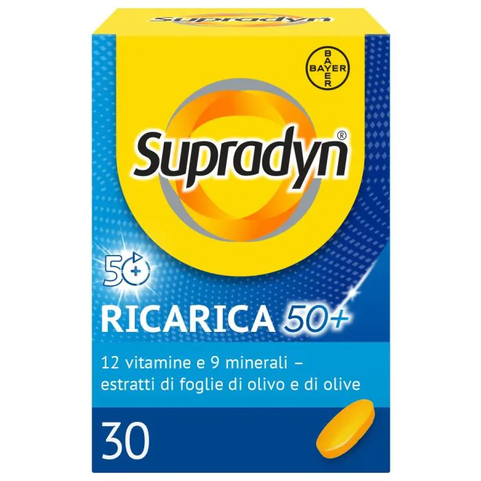 Supradyn Ricarica 50+ Integratore Vitamine e Minerali 30 Compresse Supradyn Ricarica 50+ Integratore Vitamine e Minerali 30 Compresse