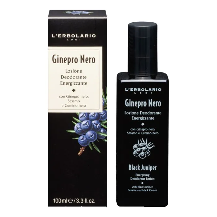 Ginepro nero lozione deodorante energizzante 100 ml Ginepro nero lozione deodorante energizzante 100 ml