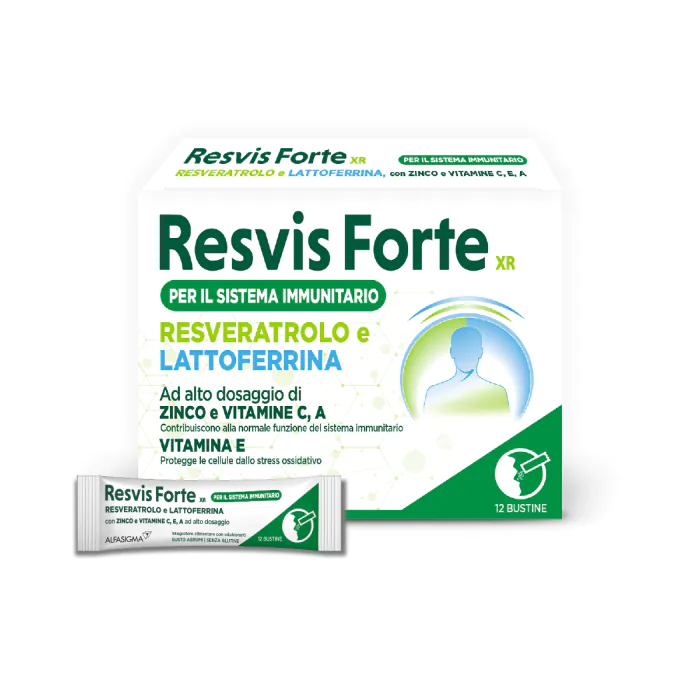 Resvis Forte XR Alfasigma Integratore Antiossidante E Difese Immunitarie 12 Bustine Resvis Forte XR Alfasigma Integratore Antiossidante E Difese Immunitarie 12 Bustine